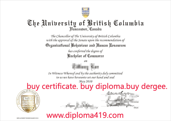 University of British Columbia fake degree/University of British Columbia fake diploma/buy certificate/buy MBA degree