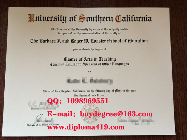 University of Southern California fake diploma/University of Southern California fake degree/buy certificate