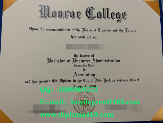 Monroe College fake diploma/Monroe College fake degree/Monroe College phony diploma